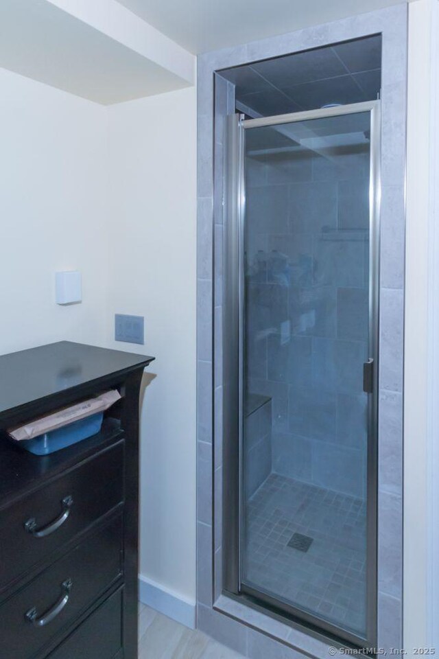 45 S Eagle St, Plymouth, CT 06786 - bathroom with a stall shower and baseboards