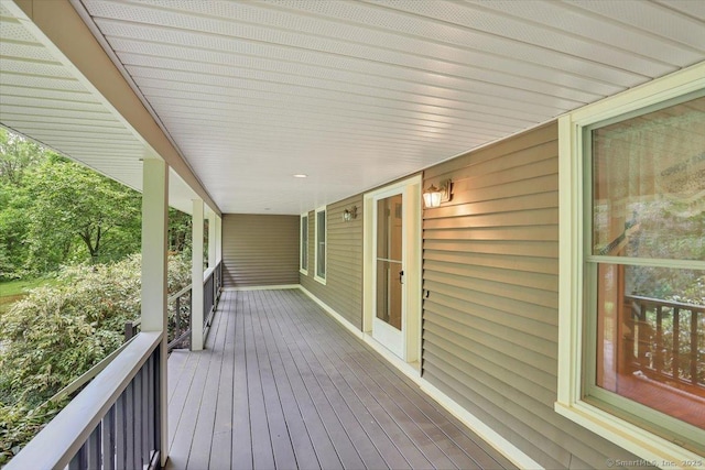 1155 Arbutus St, Middletown, CT 06457 - wooden terrace featuring a porch