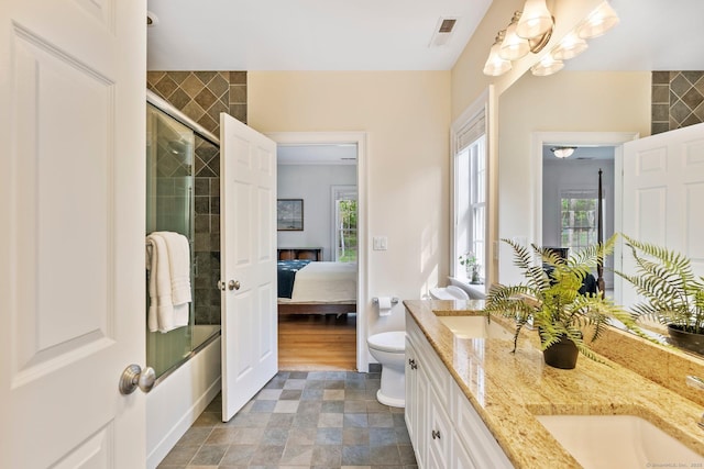 64 Warren Gln, Burlington, CT 06013 - full bath with double vanity, ensuite bathroom, and toilet