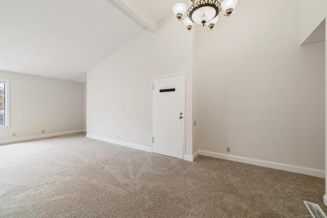 19 Keeler Close Close Unit 19, Ridgefield, CT 06877 - carpeted empty room featuring a chandelier and baseboards