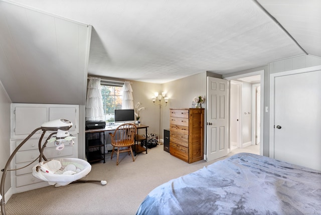 17 Saint Thomas St, Enfield, CT 06082 - bedroom with carpet floors, vaulted ceiling, and an office area
