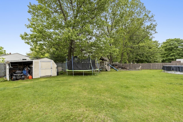 53 Roosevelt Blvd, Enfield, CT 06082 - view of yard with a trampoline and a playground