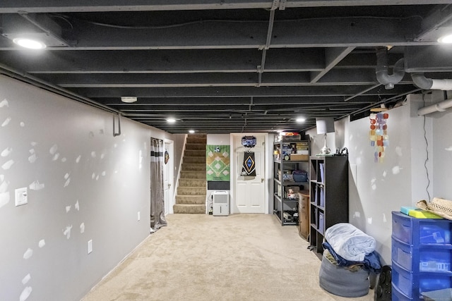 53 Roosevelt Blvd, Enfield, CT 06082 - finished below grade area featuring carpet and stairway