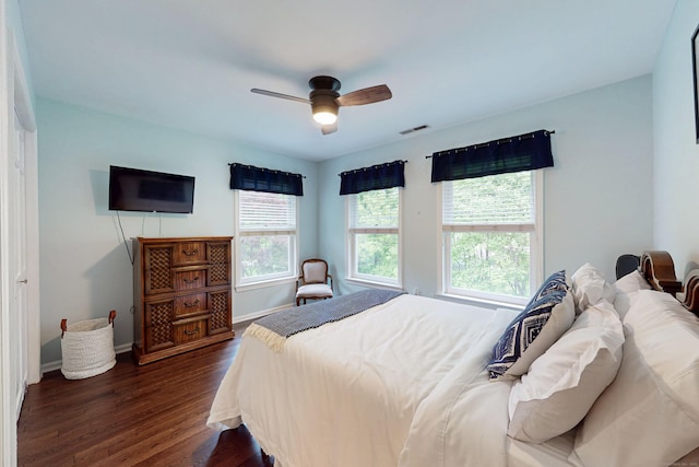 3 Inwood Ln, Woodbury, CT 06798 - bedroom with dark wood-type flooring and a ceiling fan