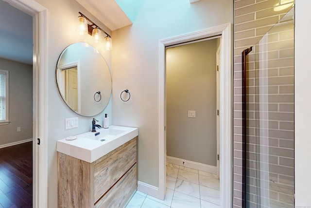 3 Inwood Ln, Woodbury, CT 06798 - bathroom with vanity and marble finish floors