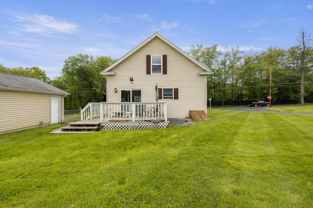 49 First Ave, Enfield, CT 06082 - back of house featuring a deck and a yard