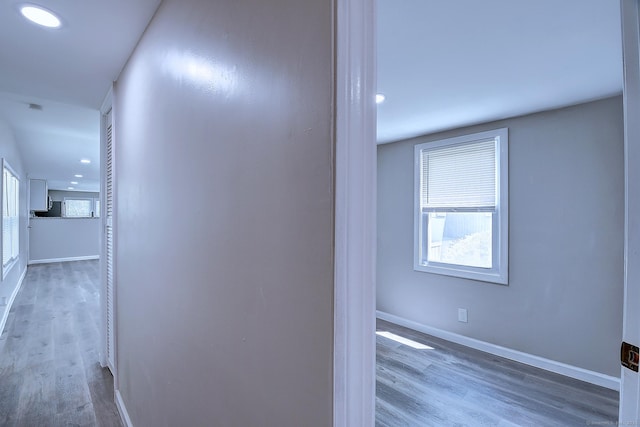 66 Nancy Ln, Naugatuck, CT 06770 - corridor featuring wood finished floors, baseboards, and recessed lighting