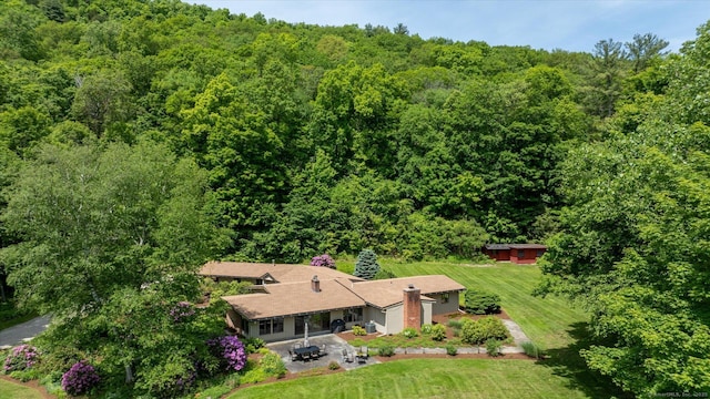 7 Sugar Loaf Cut, Simsbury, CT 06092 - aerial view of property and surrounding area featuring a forest