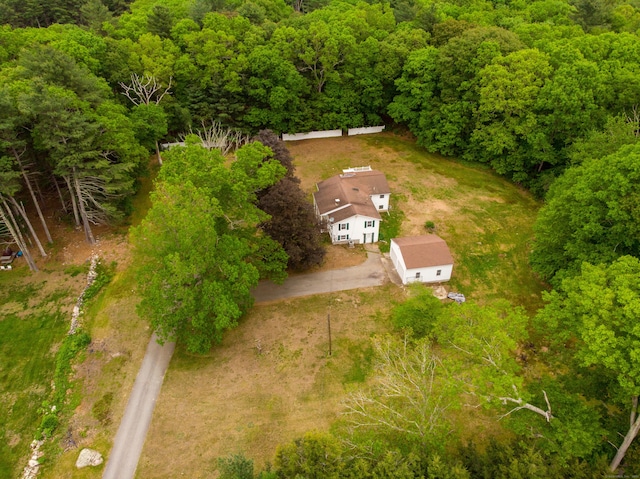 29 Ralph St, Plainfield, CT 06354 - view from above of property with a heavily wooded area