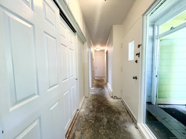 265 Marina Dr, Stratford, CT 06614 - hallway featuring concrete floors and baseboards