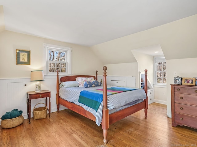 44 Meadow Ridge Dr, Easton, CT 06612 - bedroom with vaulted ceiling and wood finished floors