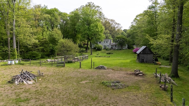 44 Meadow Ridge Dr, Easton, CT 06612 - view of yard with an outbuilding