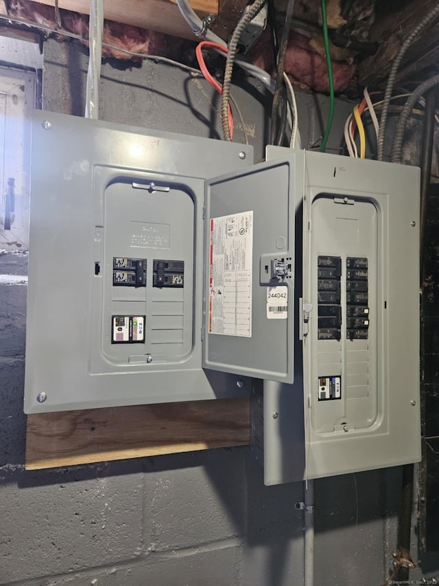 354 Clinton St, New Britain, CT 06053 - utility room featuring electric panel