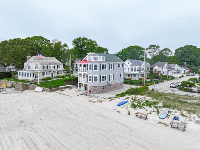 22 Shore Rd, East Lyme, CT 06357 - aerial view of residential area with a tree filled landscape