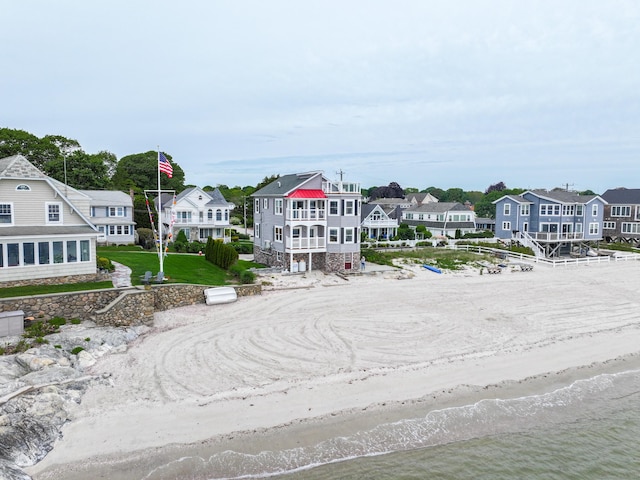 22 Shore Rd, East Lyme, CT 06357 - aerial perspective of suburban area with unending shoreline
