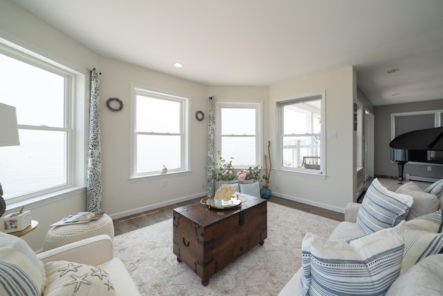22 Shore Rd, East Lyme, CT 06357 - living area featuring light wood-style flooring and recessed lighting