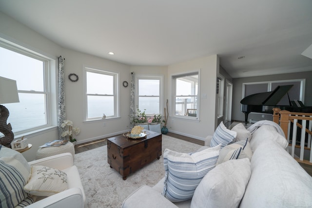 22 Shore Rd, East Lyme, CT 06357 - living room featuring light wood finished floors and recessed lighting