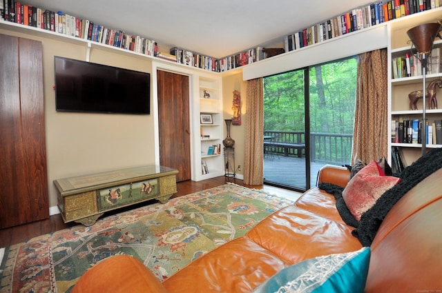 21 Bexley Ct, Goshen, CT 06756 - bedroom featuring access to exterior, wood finished floors, and baseboards