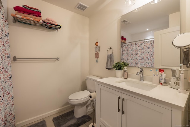 20 Jeffrey Ln, Southington, CT 06451 - bathroom with toilet, vanity, curtained shower, and tile patterned flooring