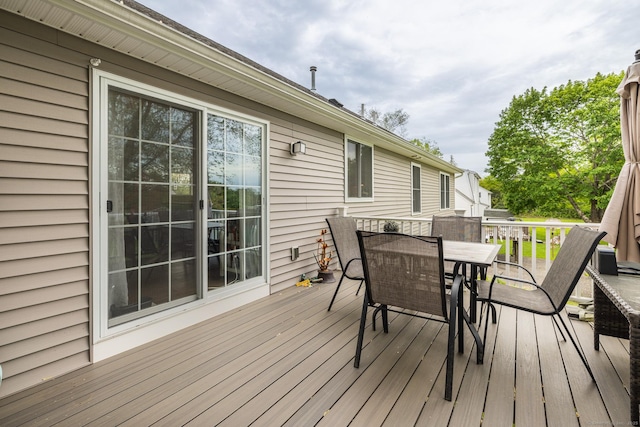 20 Jeffrey Ln, Southington, CT 06451 - wooden terrace featuring outdoor dining space