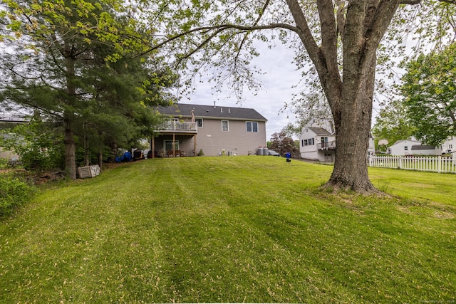 20 Jeffrey Ln, Southington, CT 06451 - view of yard featuring a deck