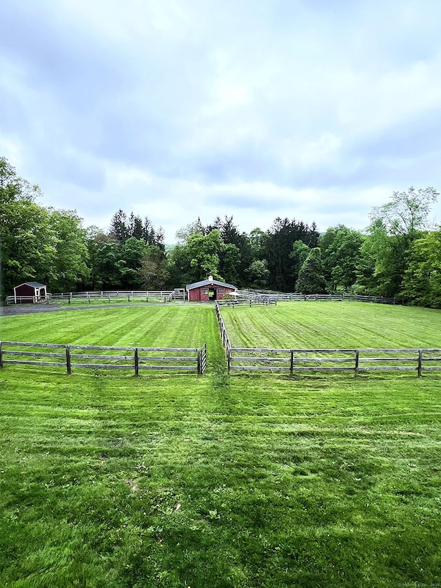 49 Warner Rd, Bridgewater, CT 06752 - view of yard with a view of countryside and an outdoor structure