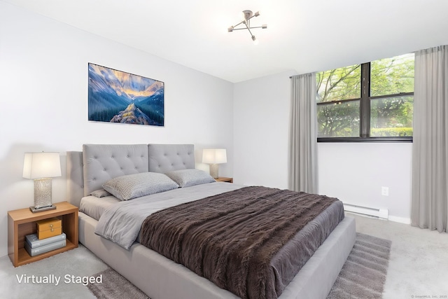 201 College St Unit 3, Middletown, CT 06457 - carpeted bedroom with a baseboard heating unit and baseboards