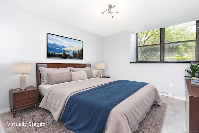 201 College St Unit 3, Middletown, CT 06457 - carpeted bedroom featuring baseboard heating and baseboards