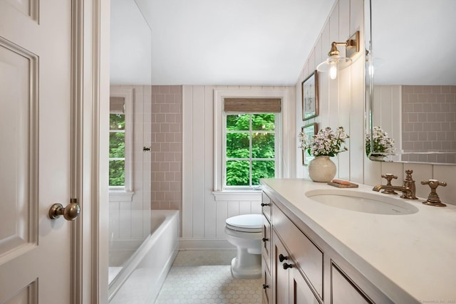 4 Budner Ln, Westport, CT 06880 - bathroom featuring vanity, toilet, and tile patterned flooring