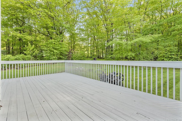 291 Maple Hill Rd, Naugatuck, CT 06770 - wooden deck with a yard