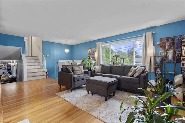 21 Cadwell Rd, Bloomfield, CT 06002 - living room with wood finished floors and stairway