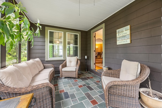 8 Usher Ave, Plainville, CT 06062 - sunroom / solarium with arched walkways and an outdoor living space