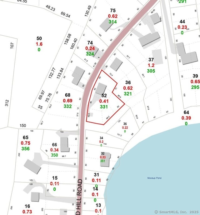 331 Pond Hill Rd, Plainfield, CT 06354 - map showing property parcels