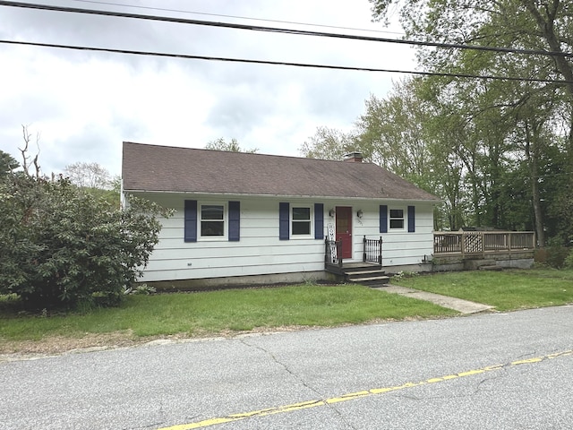 331 Pond Hill Rd, Plainfield, CT 06354 - view of front of home featuring a front lawn and a chimney