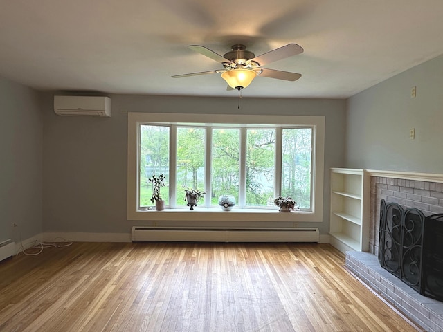 331 Pond Hill Rd, Plainfield, CT 06354 - unfurnished living room with baseboard heating, healthy amount of natural light, and wood finished floors