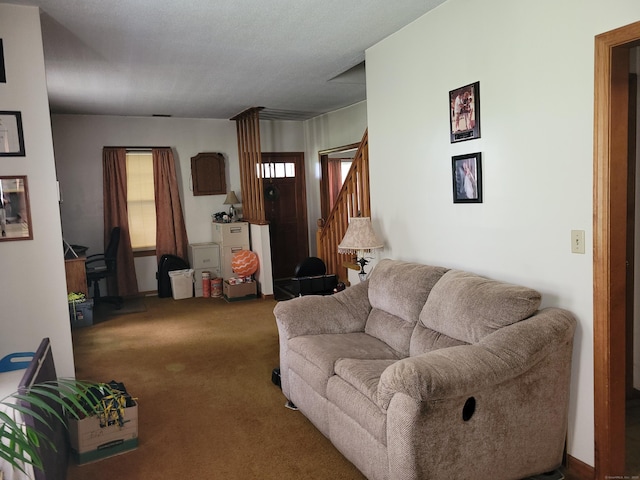 706 Waterville St, Waterbury, CT 06710 - carpeted living area with stairway