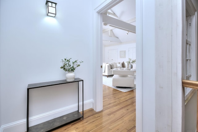 481 Ridgefield Rd, Wilton, CT 06897 - corridor featuring wood finished floors and baseboards