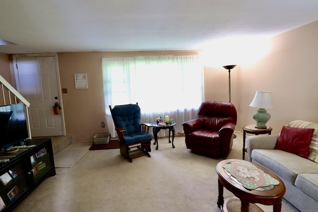880 Long Hill Rd Unit 880, Middletown, CT 06457 - living area featuring carpet flooring and stairway