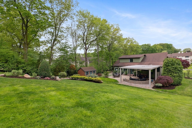23 Blackhaw Dr, Cromwell, CT 06416 - view of green lawn with a patio and an outbuilding