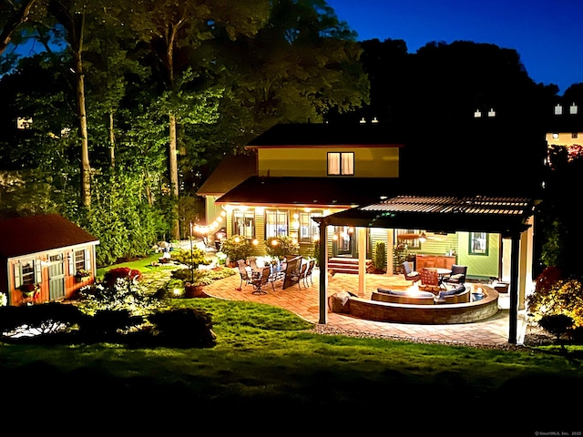 23 Blackhaw Dr, Cromwell, CT 06416 - back of property featuring a patio, a gazebo, and an outdoor living space