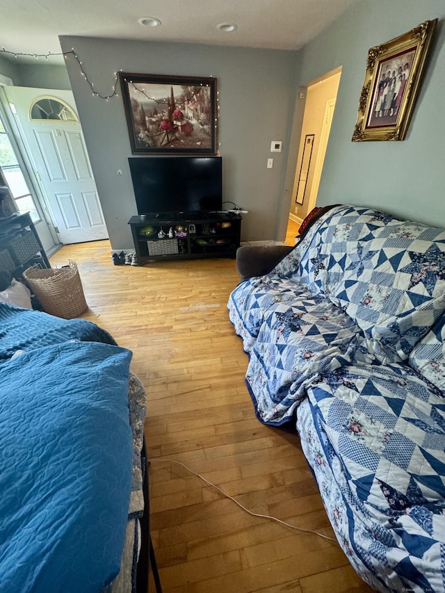 710 Middle Tpke W, Manchester, CT 06040 - living area with hardwood / wood-style flooring and recessed lighting