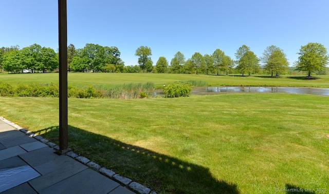 419 Heritage Vlg Unit B, Southbury, CT 06488 - view of green lawn featuring a water view