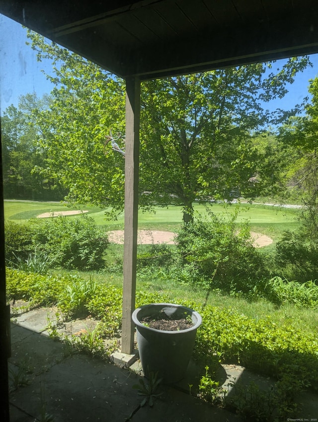 151 Heritage Vlg Unit B, Southbury, CT 06488 - view of yard with view of scattered trees and view of golf course