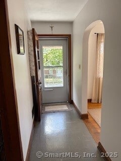 153 Barton St, Torrington, CT 06790 - entryway featuring arched walkways and baseboards