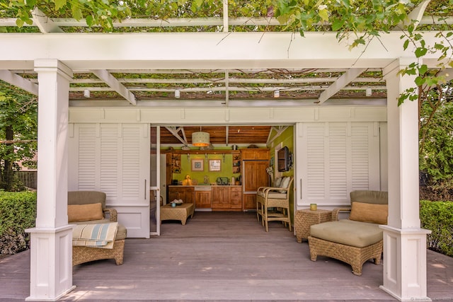 166 Long Lots Rd, Westport, CT 06880 - view of wooden deck