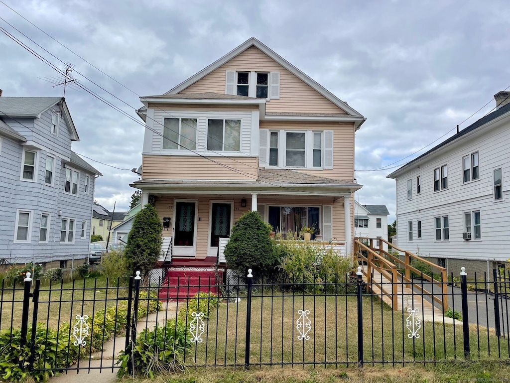 190 Holcomb St, Hartford, CT 06112 - american foursquare style home featuring covered porch