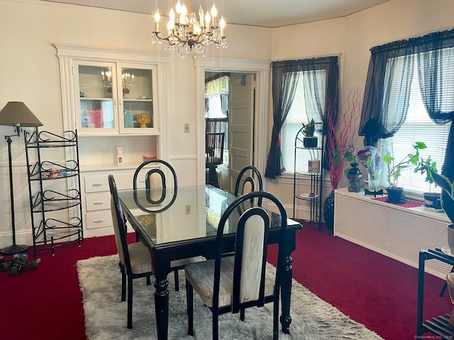 190 Holcomb St, Hartford, CT 06112 - carpeted dining space with a chandelier