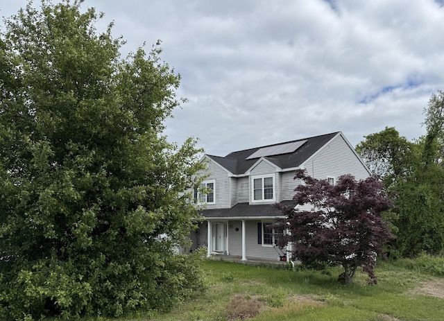 287 D Welton Way, Thomaston, CT 06787 - view of front of home featuring roof mounted solar panels and a porch