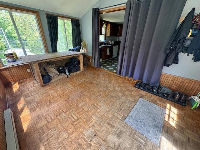 616 Crystal Lake Rd, Tolland, CT 06084 - home office featuring lofted ceiling