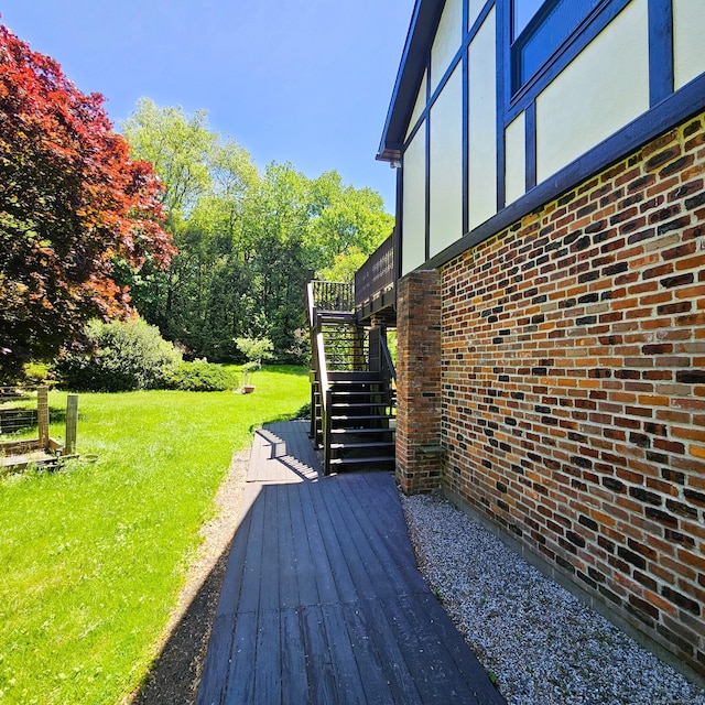 37 Judy Ln, Wolcott, CT 06716 - wooden deck with a lawn and stairs